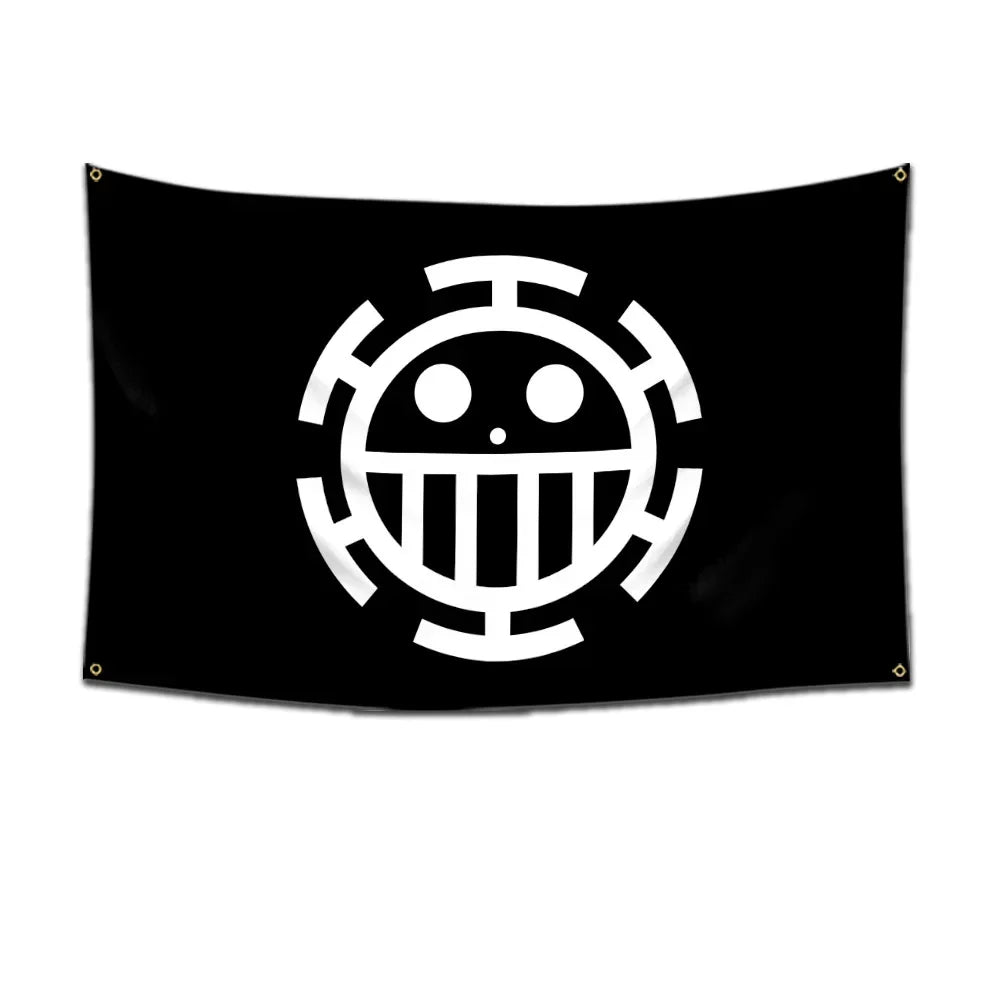 One Piece Jolly Roger Flag Set – Official Pirate Crew Wall Decor