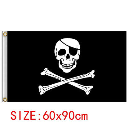 One Piece Jolly Roger Flag Set – Official Pirate Crew Wall Decor