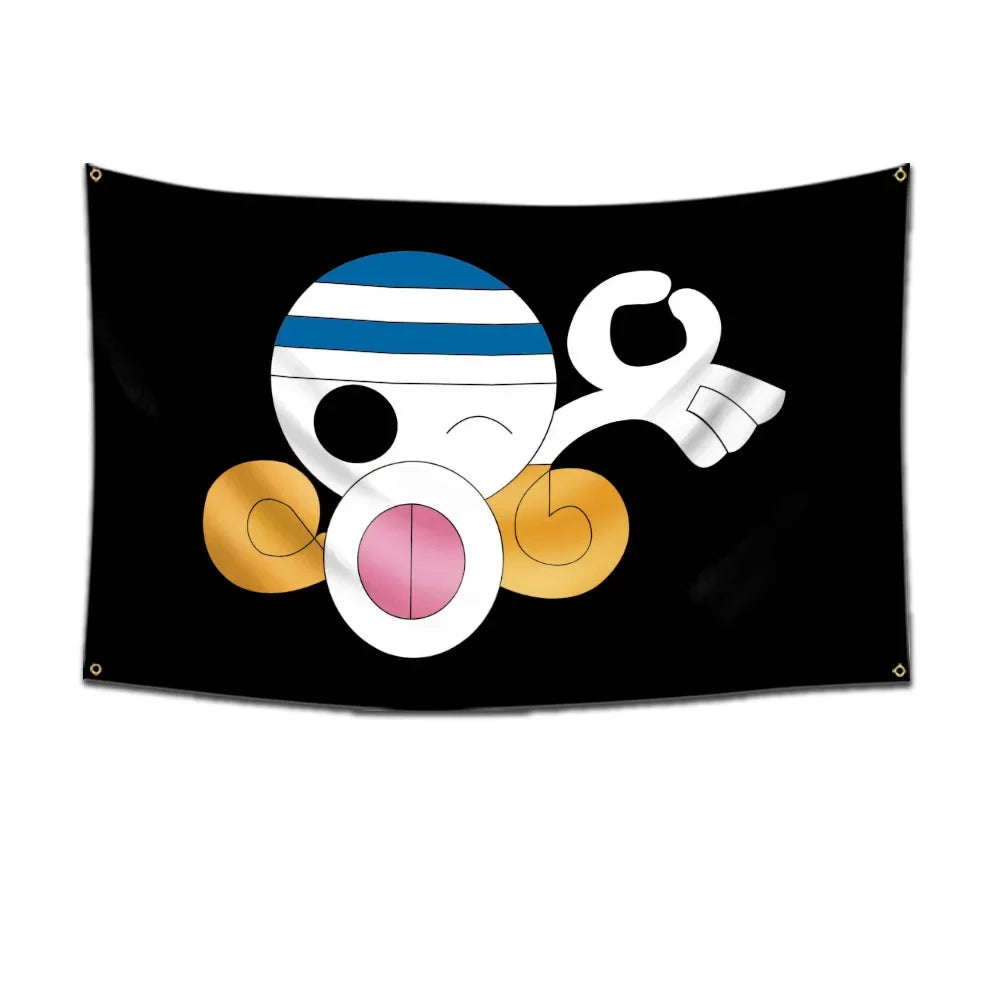 One Piece Jolly Roger Flag Set – Official Pirate Crew Wall Decor