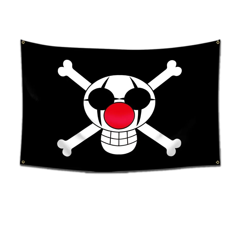 One Piece Jolly Roger Flag Set – Official Pirate Crew Wall Decor