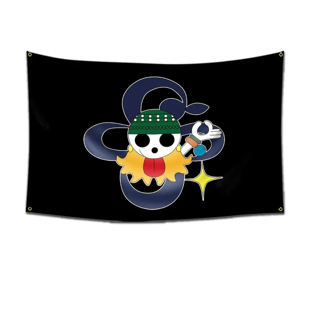 One Piece Jolly Roger Flag Set – Official Pirate Crew Wall Decor