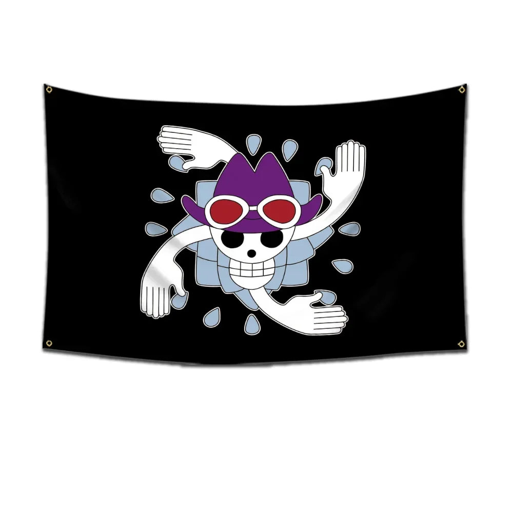 One Piece Jolly Roger Flag Set – Official Pirate Crew Wall Decor