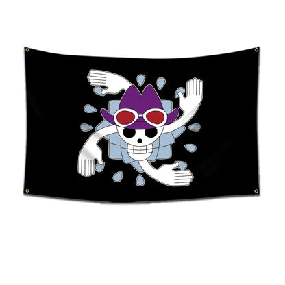 One Piece Jolly Roger Flag Set – Official Pirate Crew Wall Decor