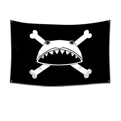 One Piece Jolly Roger Flag Set – Official Pirate Crew Wall Decor
