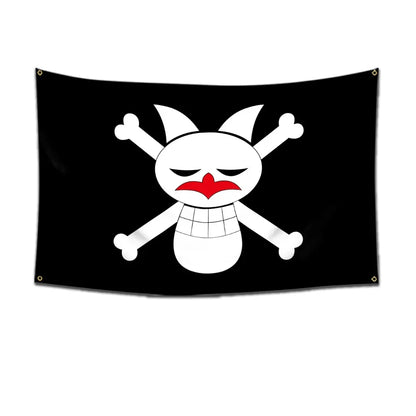 One Piece Jolly Roger Flag Set – Official Pirate Crew Wall Decor