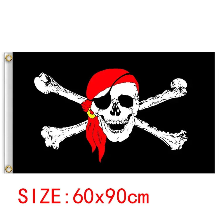 One Piece Jolly Roger Flag Set – Official Pirate Crew Wall Decor