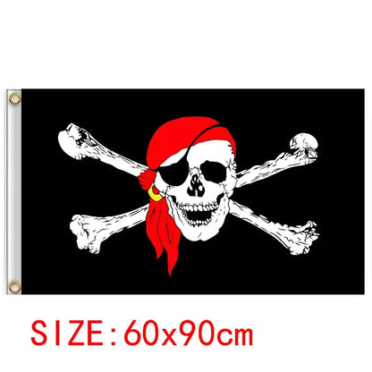 One Piece Jolly Roger Flag Set – Official Pirate Crew Wall Decor