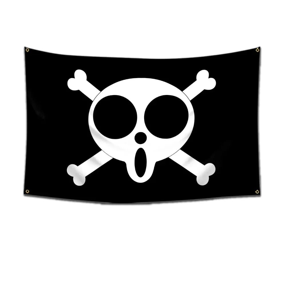 One Piece Jolly Roger Flag Set – Official Pirate Crew Wall Decor