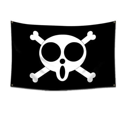 One Piece Jolly Roger Flag Set – Official Pirate Crew Wall Decor