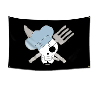 One Piece Jolly Roger Flag Set – Official Pirate Crew Wall Decor