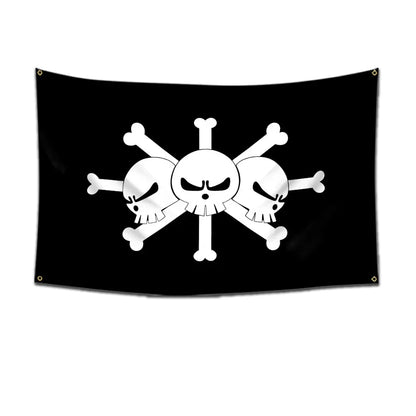 One Piece Jolly Roger Flag Set – Official Pirate Crew Wall Decor