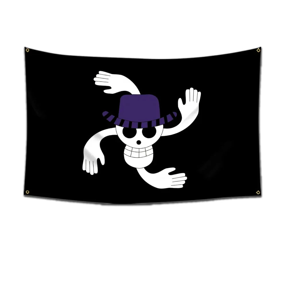 One Piece Jolly Roger Flag Set – Official Pirate Crew Wall Decor