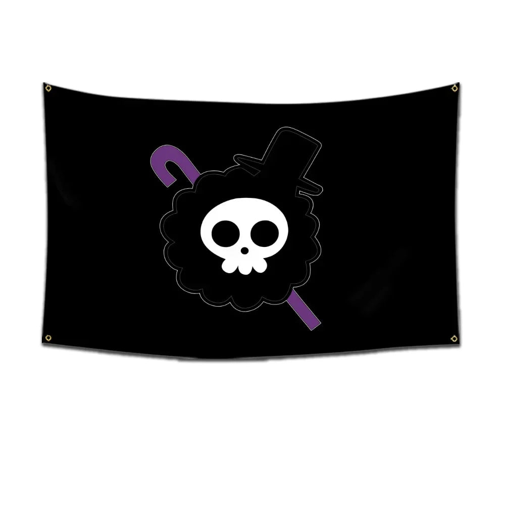 One Piece Jolly Roger Flag Set – Official Pirate Crew Wall Decor