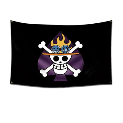 One Piece Jolly Roger Flag Set – Official Pirate Crew Wall Decor