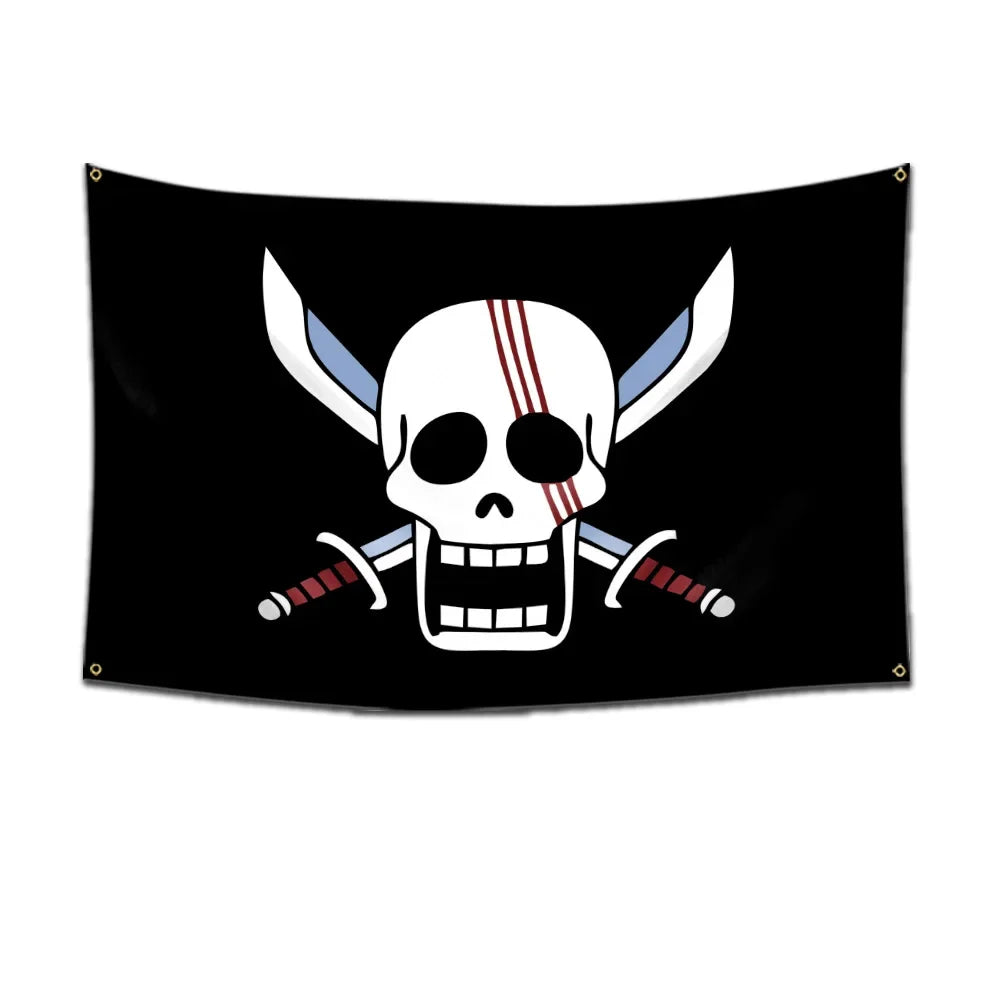 One Piece Jolly Roger Flag Set – Official Pirate Crew Wall Decor
