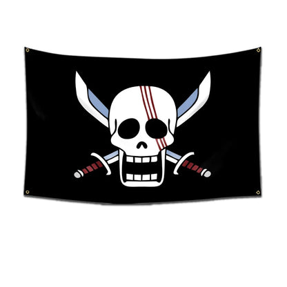 One Piece Jolly Roger Flag Set – Official Pirate Crew Wall Decor