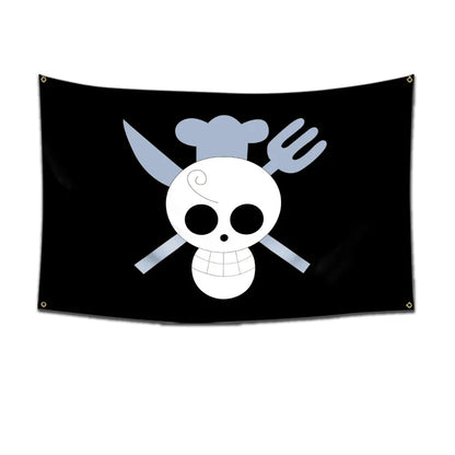 One Piece Jolly Roger Flag Set – Official Pirate Crew Wall Decor