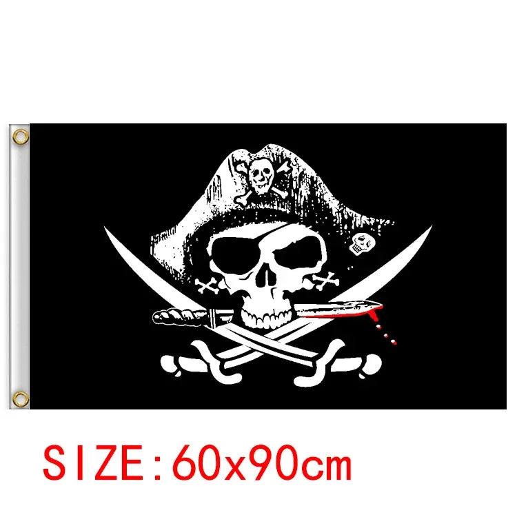 One Piece Jolly Roger Flag Set – Official Pirate Crew Wall Decor