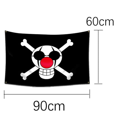 One Piece Jolly Roger Flag Set – Official Pirate Crew Wall Decor