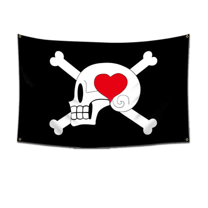 One Piece Jolly Roger Flag Set – Official Pirate Crew Wall Decor
