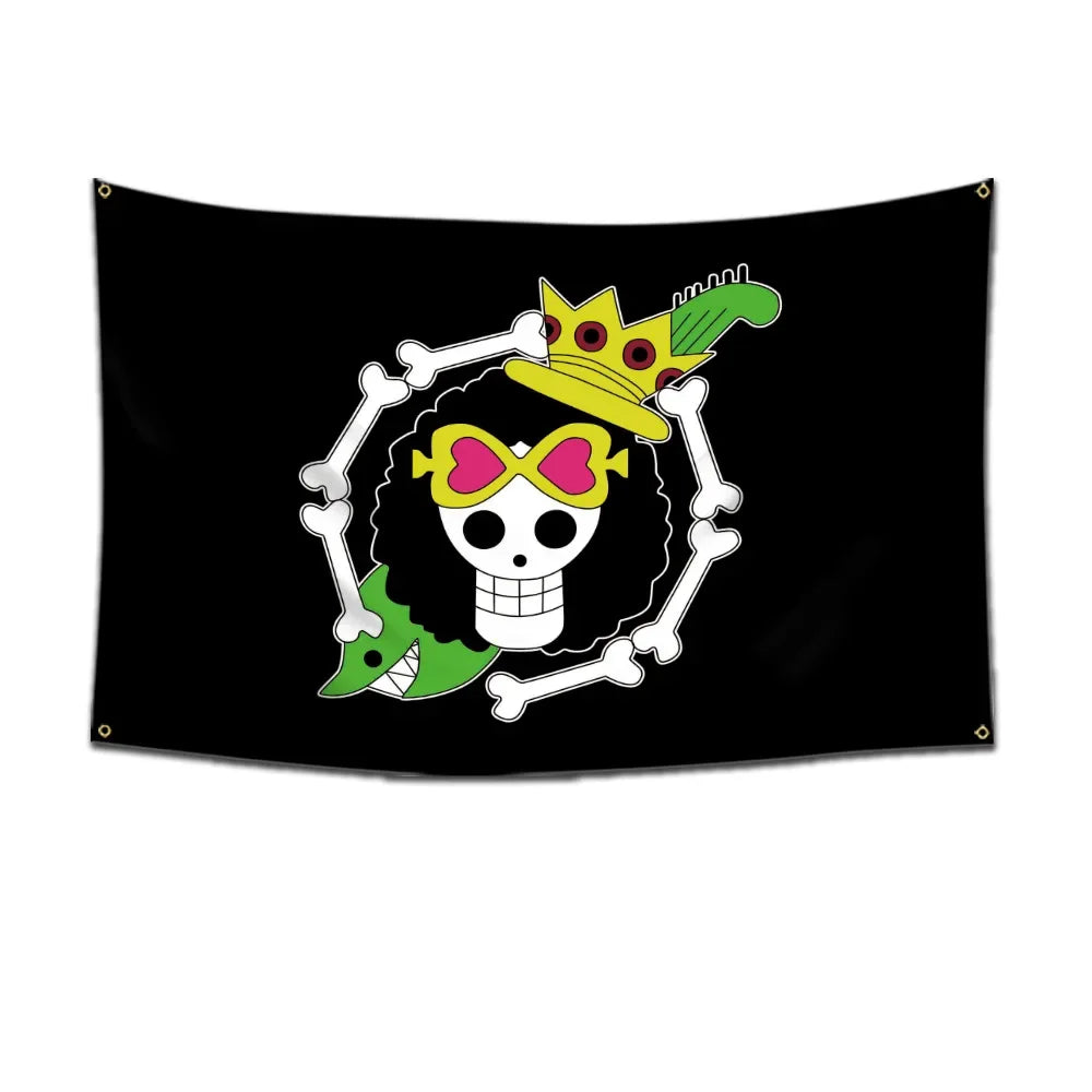 One Piece Jolly Roger Flag Set – Official Pirate Crew Wall Decor