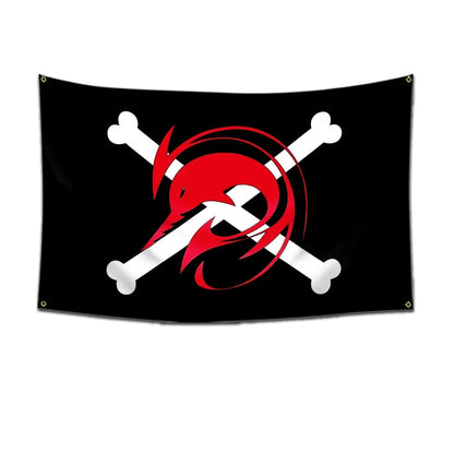 One Piece Jolly Roger Flag Set – Official Pirate Crew Wall Decor