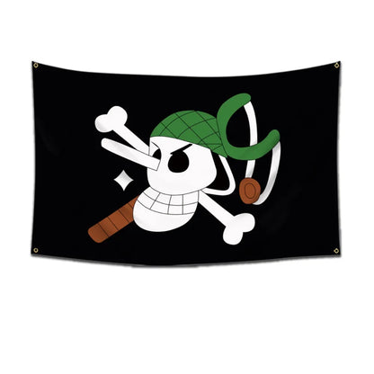 One Piece Jolly Roger Flag Set – Official Pirate Crew Wall Decor