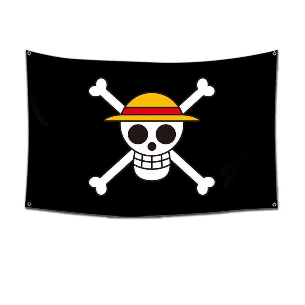 One Piece Jolly Roger Flag Set – Official Pirate Crew Wall Decor