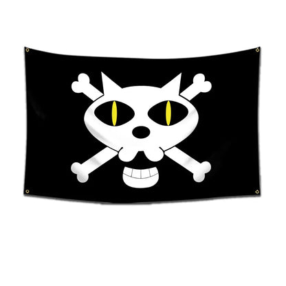 One Piece Jolly Roger Flag Set – Official Pirate Crew Wall Decor