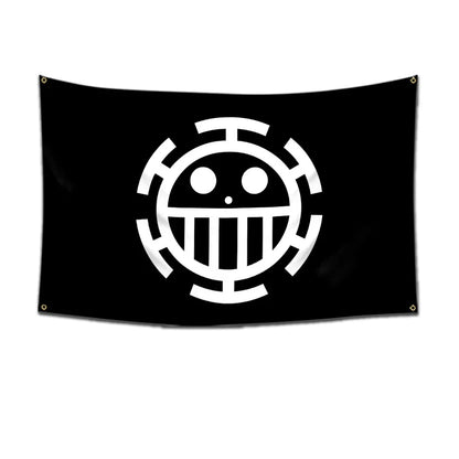One Piece Jolly Roger Flag Set – Official Pirate Crew Wall Decor