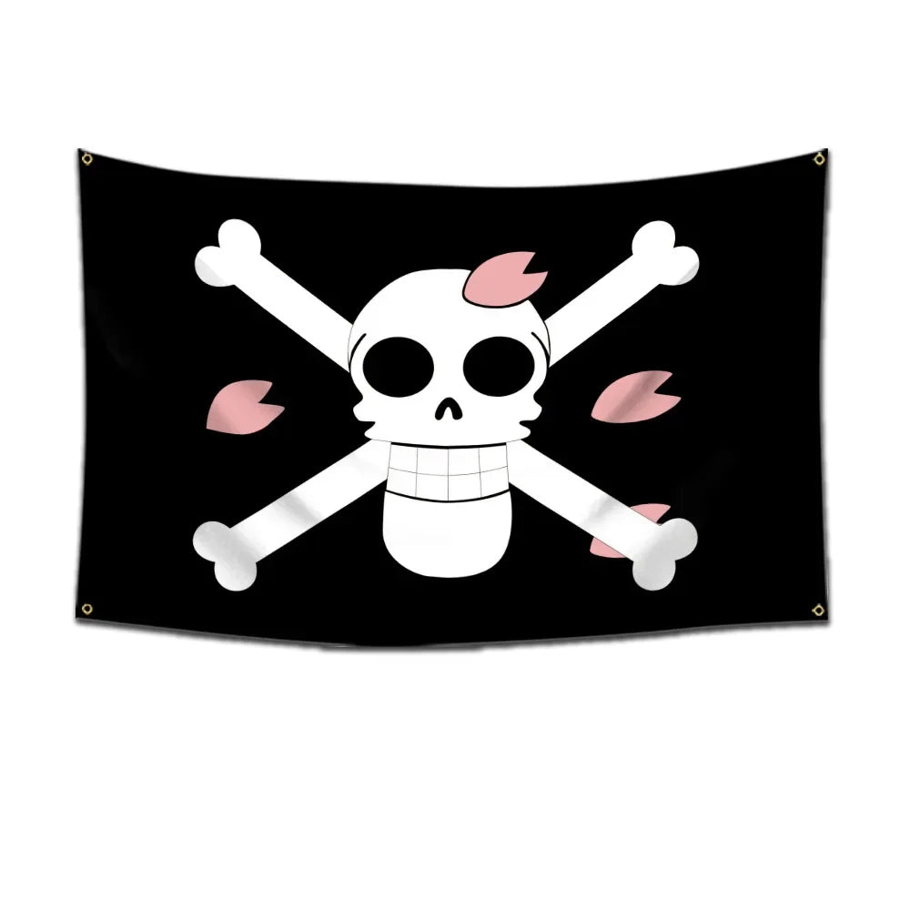 One Piece Jolly Roger Flag Set – Official Pirate Crew Wall Decor