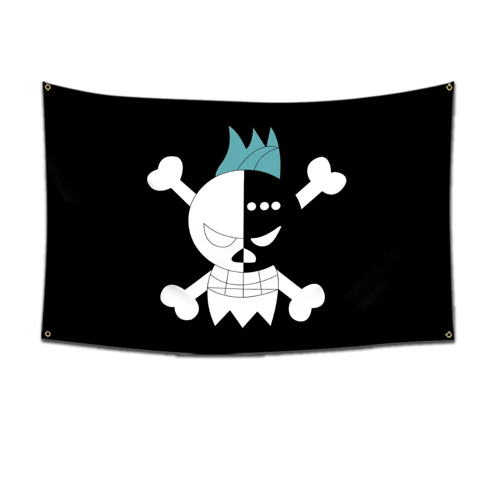 One Piece Jolly Roger Flag Set – Official Pirate Crew Wall Decor