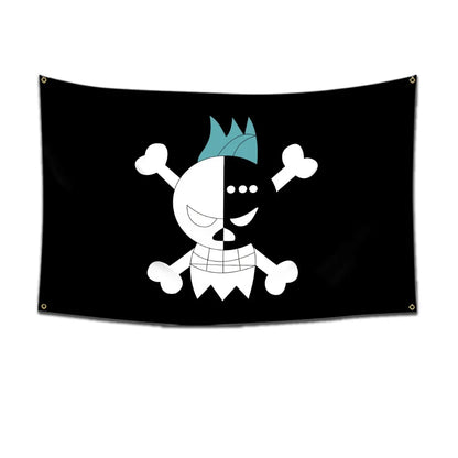 One Piece Jolly Roger Flag Set – Official Pirate Crew Wall Decor