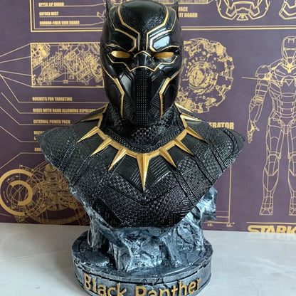 Iron Man & Black Panther Bust Duo – 16cm Marvel Avengers Resin Statues
