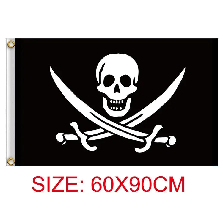 One Piece Jolly Roger Flag Set – Official Pirate Crew Wall Decor